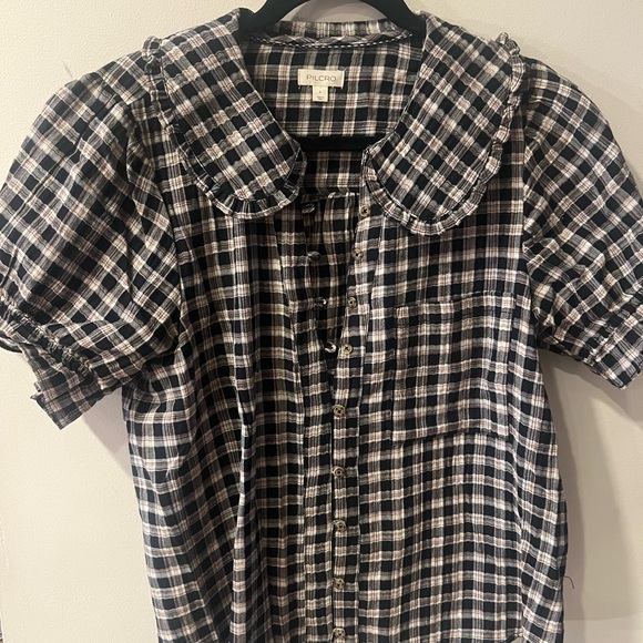Pilcro by Anthropologie Keira Plaid Button-Up Top - Picture 5 of 12